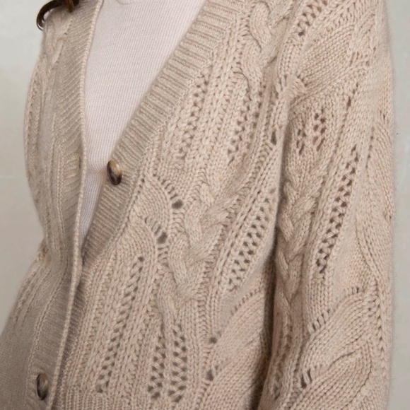 Naked Cashmere Natasha Cable Knit Cardigan, Size M - Picture 4 of 12